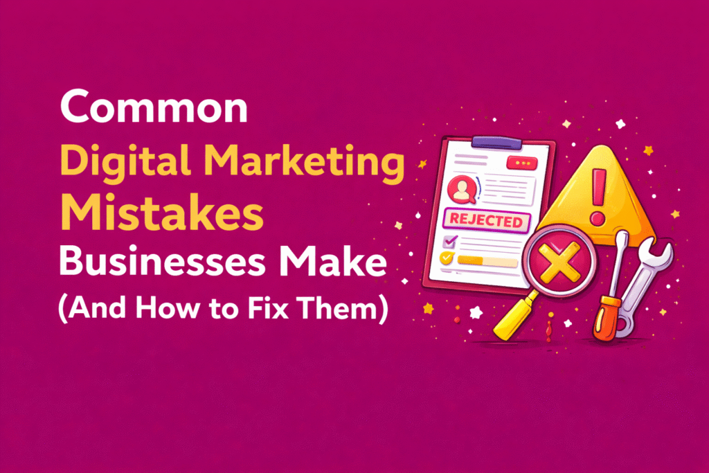 Common Digital Marketing Mistakes Businesses Make and How to Fix Them by Best Performance Marketer In Perumbavoor